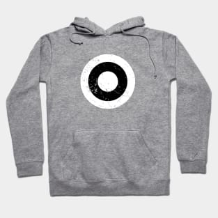 Distressed White and Black Roundel Hoodie